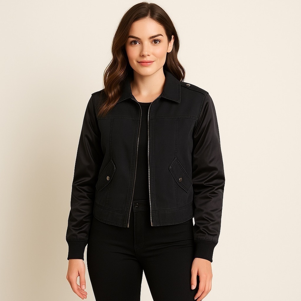 PAIGE Black Jean Jacket for Women